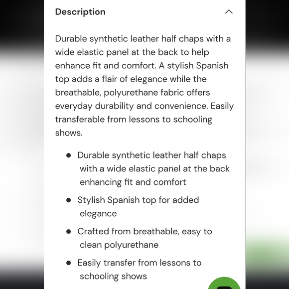 Auken ESSENTIAL Synthetic Half Chaps - Picture 8 of 9